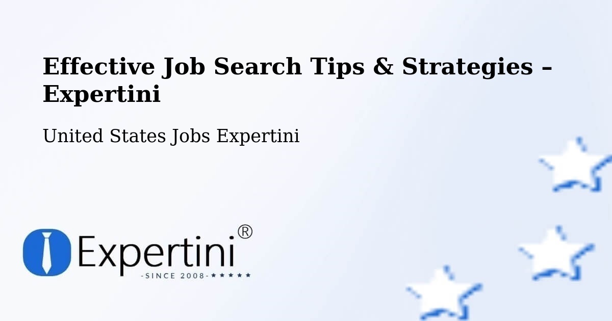 Job Search Tips & Strategies for Job Seekers – Haddonfield - Haddonfield, United States Jobs Expertini